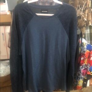 Lucky Brand Blue Long Sleeve Tee